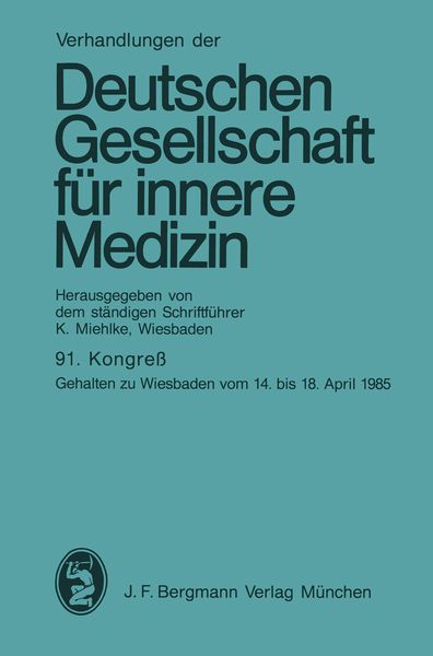 91. Kongreß, Taschenbuch von , Bergmann, J F, 9783807003528