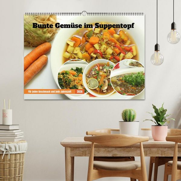 Produktbild: Bunte Gem&uuml;se im Suppentopf (Wandkalender 2026 DIN A2 quer), CALVENDO Monatskalender