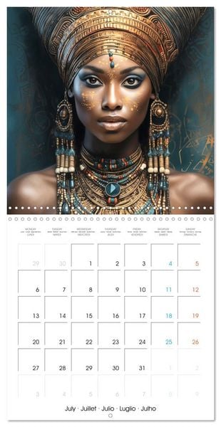 Produktbild: Femmes sublimes d'Afrique (Calendrier mural carr&eacute; 2026 30x30 cm) Calendrier double avec une page pour vos prises de notes