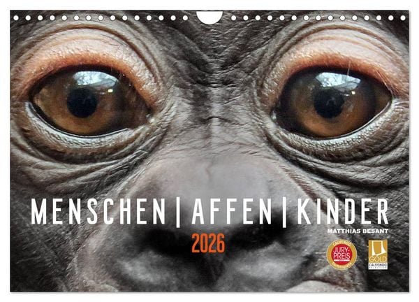 Produktbild: MENSCHEN-AFFEN-KINDER (Wandkalender 2026 DIN A4 quer), CALVENDO Monatskalender