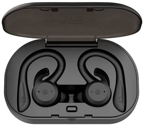 Produktbild: Tie Studio TBE1018 In Ear Kopfh&ouml;rer Bluetooth&reg; Schwarz Wasserbest&auml;ndig, Ohrb&uuml;gel Sport