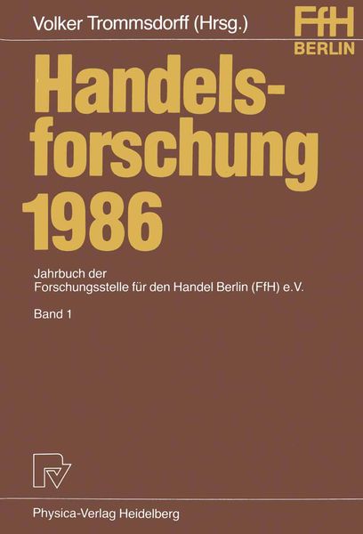Produktbild: Handelsforschung 1986