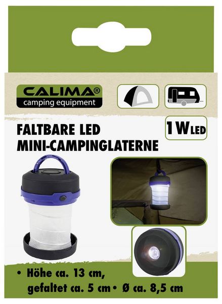 Produktbild: Calima 46001 Camping-Laterne batteriebetrieben 135g Schwarz-Blau