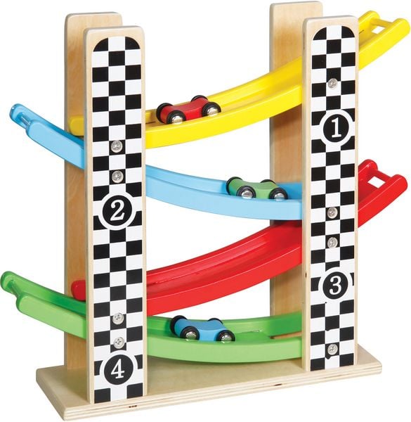 Produktbild: SpielMaus Holz Rollbahn mit Autos
