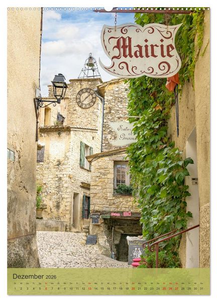 Produktbild: Sch&ouml;nste D&ouml;rfer - Provence-Alpes-C&ocirc;te d'Azur (Wandkalender 2026 DIN A2 hoch), CALVENDO Monatskalender
