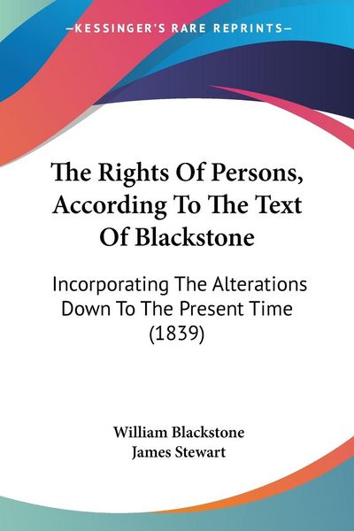 Produktbild: The Rights Of Persons, According To The Text Of Blackstone