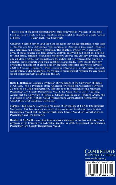 Produktbild: Children, Social Science, and the Law