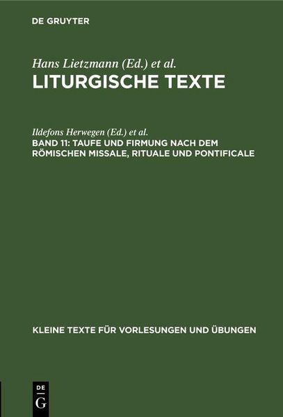 Produktbild: Taufe und Firmung nach dem r&ouml;mischen Missale, Rituale und Pontificale