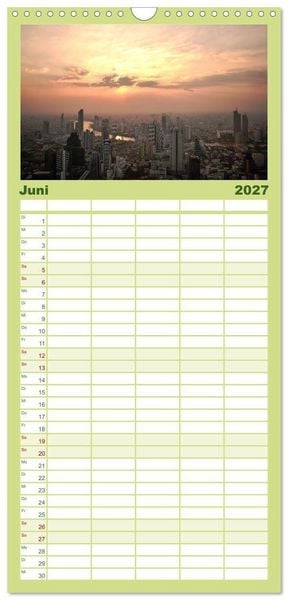 Produktbild: Familienplaner 2027 - S&uuml;dostasien - Thailand, Philippinen, Bali mit 5 Spalten (Wandkalender, 21 x 45 cm) CALVENDO