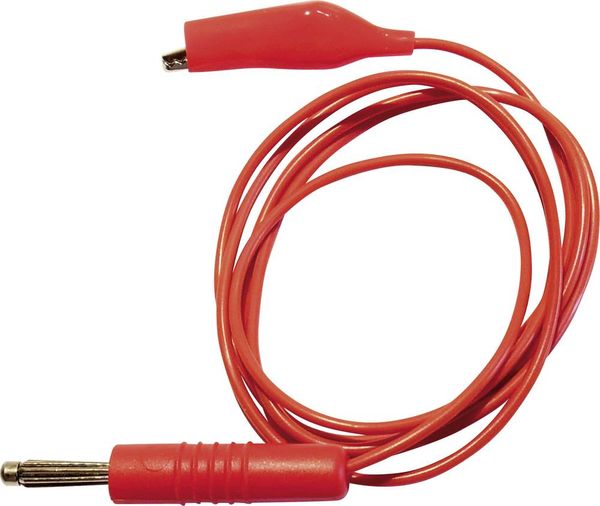 Schnepp 139769 Messleitung 4 mm-Stecker Abgreifklemmen 1.00m Rot 1St.