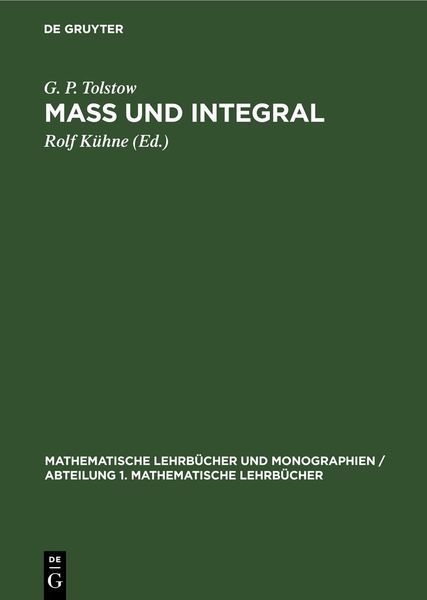 Produktbild: Ma&szlig; und Integral