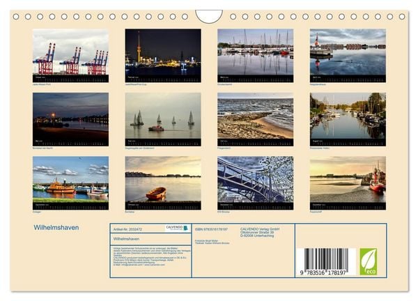 Produktbild: Wilhelmshaven (Wandkalender 2026 DIN A4 quer), CALVENDO Monatskalender