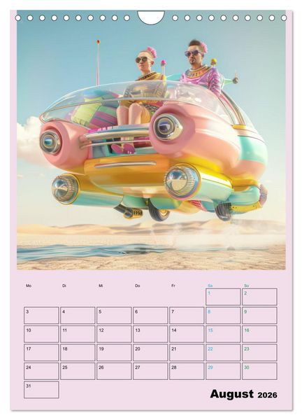 Produktbild: Retro W&uuml;stenfestival - Planer (Wandkalender 2026 DIN A4 hoch), CALVENDO Monatskalender
