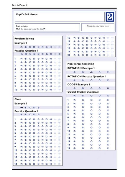 Produktbild: Collins 11+ - 11+ Verbal Reasoning, Non-Verbal Reasoning & Maths Practice Papers Book 2 (Bumper Book with 4 Sets of Tests)