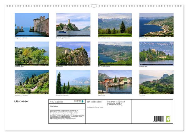 Produktbild: Gardasee (Wandkalender 2026 DIN A2 quer), CALVENDO Monatskalender