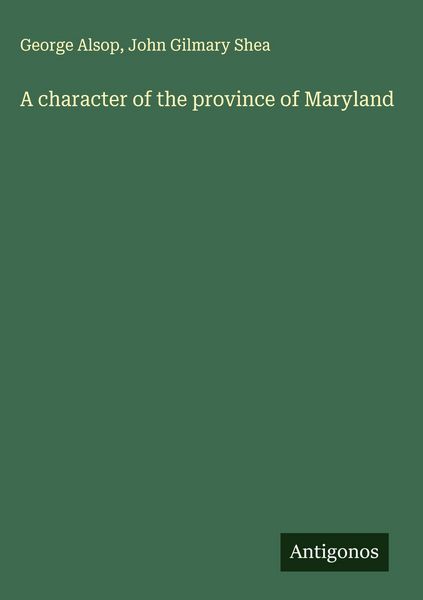Produktbild: A character of the province of Maryland