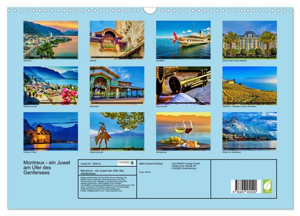 Produktbild: Montreux - ein Juwel am Ufer des Genfersees (Wandkalender 2026 DIN A3 quer), CALVENDO Monatskalender