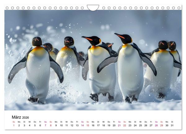 Produktbild: Maritim pur - Pinguine (Wandkalender 2026 DIN A4 quer), CALVENDO Monatskalender