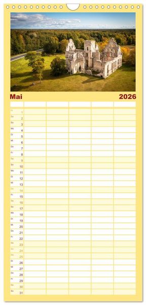 Produktbild: Familienplaner 2026 - Traumhaftes Baltikum mit 5 Spalten (Wandkalender, 21 x 45 cm) CALVENDO