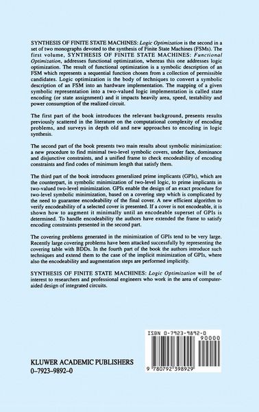 Produktbild: Synthesis of Finite State Machines
