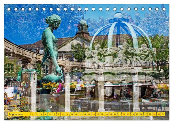 Produktbild: Karlsruhe mal 2 (Tischkalender 2026 DIN A5 quer), CALVENDO Monatskalender