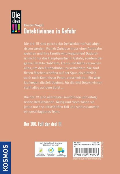 Die drei !!!, 100, Detektivinnen in Gefahr