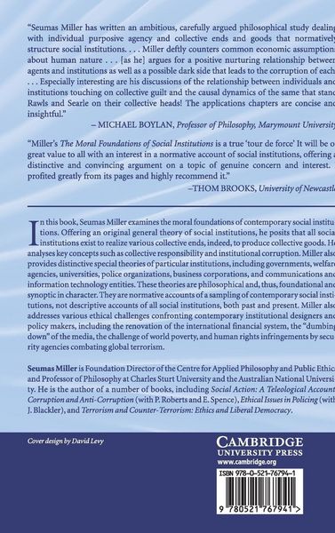 Produktbild: The Moral Foundations of Social Institutions