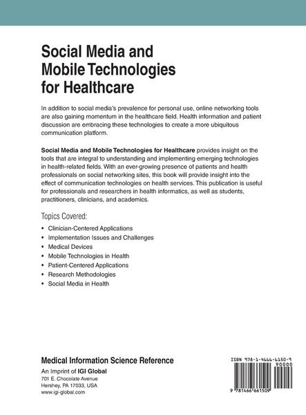 Produktbild: Social Media and Mobile Technologies for Healthcare