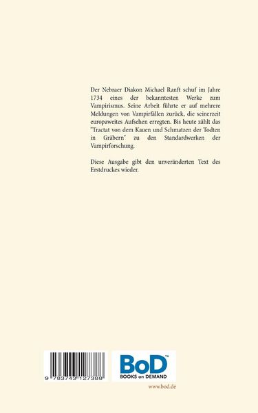 Produktbild: Tractat von dem Kauen und Schmatzen der Todten in Gr&auml;bern