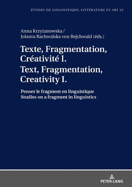 Produktbild: Texte, Fragmentation, Cr&eacute;ativit&eacute; I / Text, Fragmentation, Creativity I