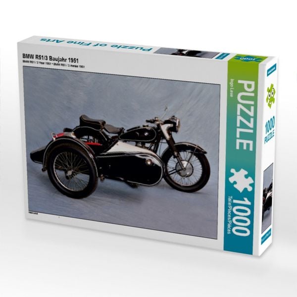 Produktbild: CALVENDO Puzzle BMW R51/3 Baujahr 1951 | 1000 Teile Lege-Gr&ouml;&szlig;e 64x48cm Foto-Puzzle f&uuml;r gl&uuml;ckliche Stunden