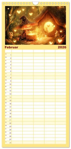 Produktbild: Familienplaner 2026 - Zauber zur Mitternacht mit 5 Spalten (Wandkalender, 21 x 45 cm) CALVENDO