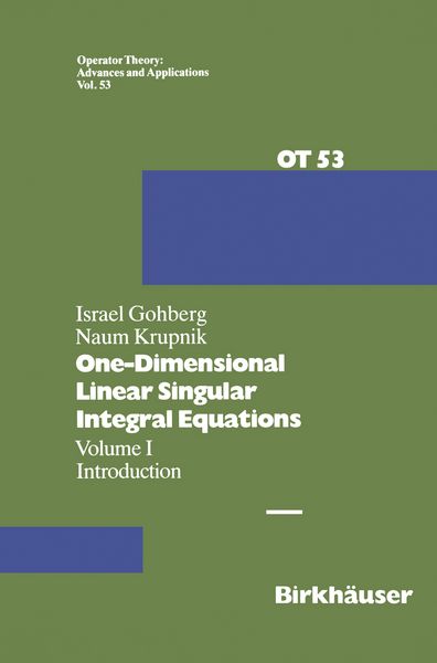 Produktbild: One-Dimensional Linear Singular Integral Equations