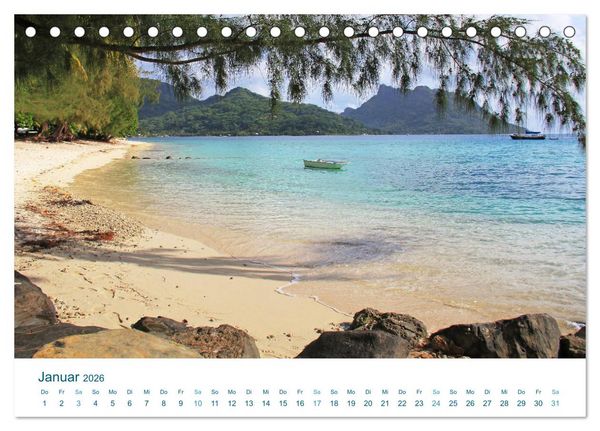 Produktbild: S&uuml;dsee-Insel Huahine - Paradies am Ende der Welt (Tischkalender 2026 DIN A5 quer), CALVENDO Monatskalender
