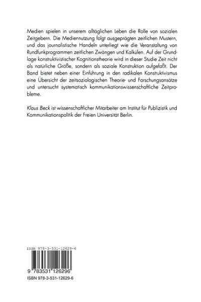 Produktbild: Medien und die soziale Konstruktion von Zeit
