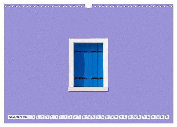 Produktbild: Burano and Minimalism (Wall Calendar 2026 DIN A3 landscape), CALVENDO 12 Month Wall Calendar