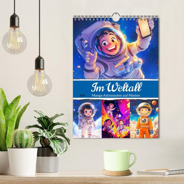 Produktbild: Im Weltall. Manga-Astronauten auf Mission (Wandkalender 2026 DIN A4 hoch), CALVENDO Monatskalender