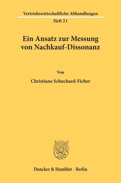 Produktbild: Ein Ansatz zur Messung von Nachkauf-Dissonanz.