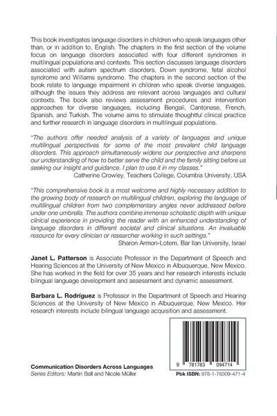 Produktbild: Multilingual Perspectives on Child Language Disorders