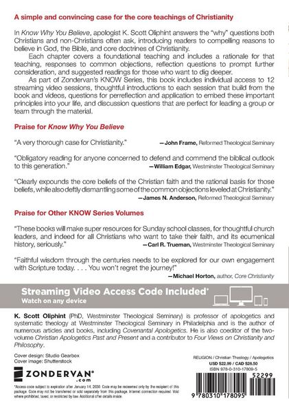 Produktbild: Know Why You Believe (Includes Free Streaming Video)