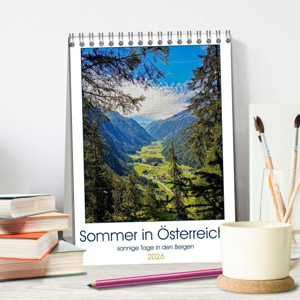 Produktbild: Sommer in &Ouml;sterreich - sonnige Tage in den Bergen (Tischkalender 2026 DIN A5 hoch), CALVENDO Monatskalender