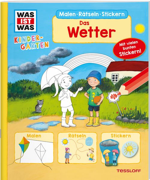 Produktbild: WAS IST WAS Kindergarten Malen R&auml;tseln Stickern. Das Wetter
