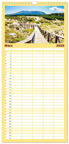 Produktbild: Familienplaner 2026 - Mallorca Meine Liebe mit 5 Spalten (Wandkalender, 21 x 45 cm) CALVENDO