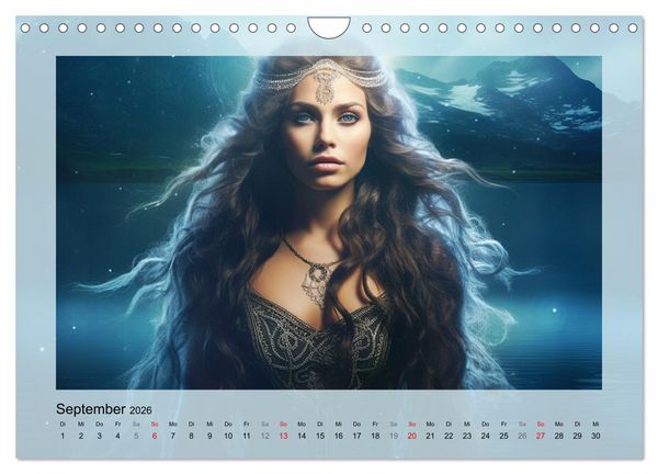 Produktbild: Avalons magische Frauen. Geheimnisvolle und Sagenumwobene Insel (Wandkalender 2026 DIN A4 quer), CALVENDO Monatskalender