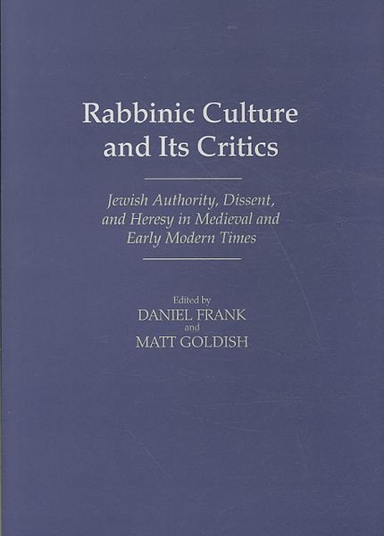 Produktbild: Rabbinic Culture and Its Critics
