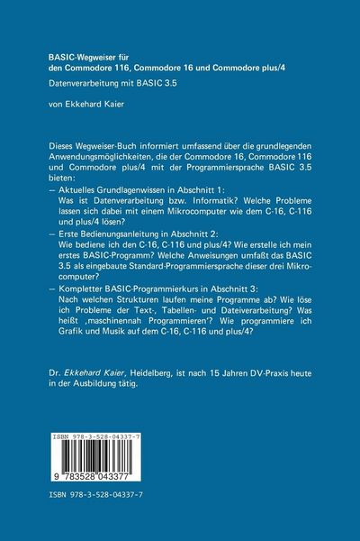 Produktbild: BASIC-Wegweiser f&uuml;r den Commodore 116, Commodore 16 und Commodore plus/4