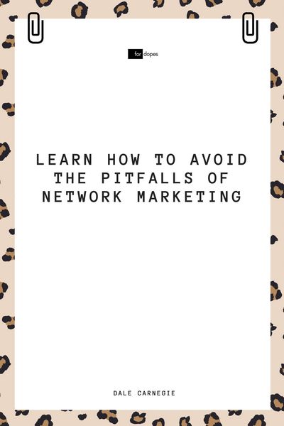 Produktbild: Learn How to Avoid the Pitfalls of Network Marketing