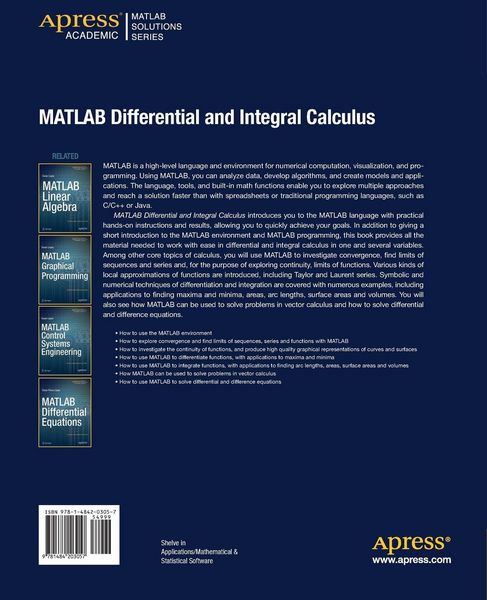 Produktbild: MATLAB Differential and Integral Calculus