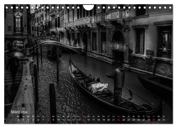 Produktbild: Venedig - Licht und Schatten (Wandkalender 2026 DIN A4 quer), CALVENDO Monatskalender