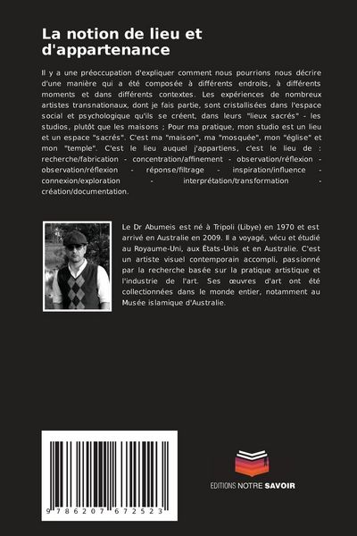 Produktbild: La notion de lieu et d'appartenance